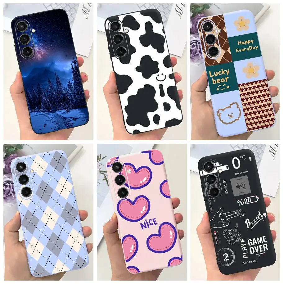 For Samsung A35 5G Case 2023 New Design Fashion Cow Slim Soft Silicone Protective Cover For Samsung Galaxy A25 5G SM-A256B Coque