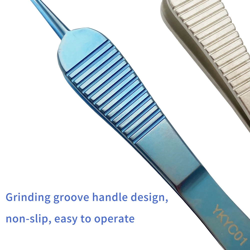 Titan Ophthalmic Colibri Beaked Fine Pierse Tips Bindezange mit Plateau-Augenchirurgieinstrument Zahnzange