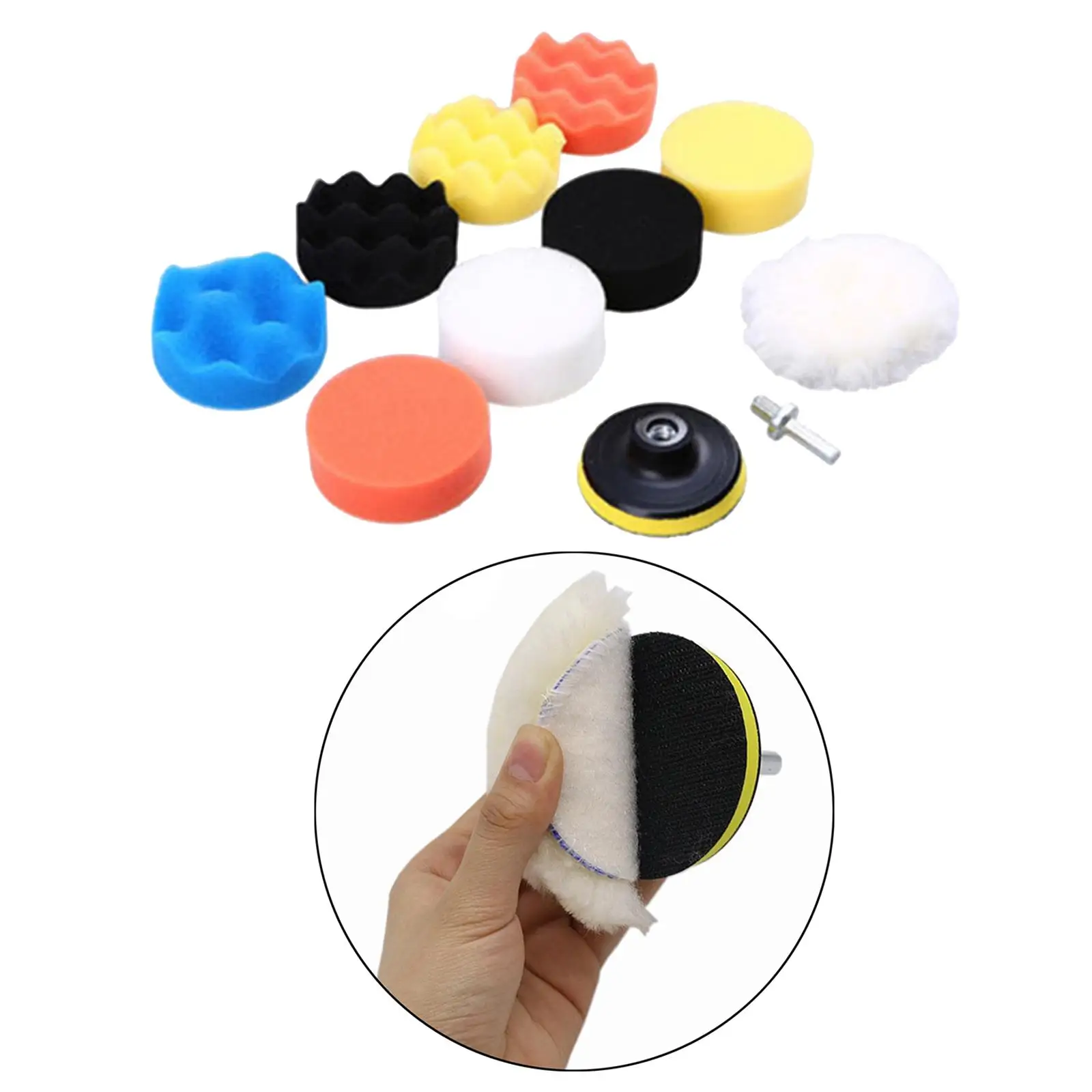 3 "/4"/5 "الشمع التلقائي تلميع برتقالي التلميع الإسفنج منصات عدة سيارة الملمع 3 بوصة