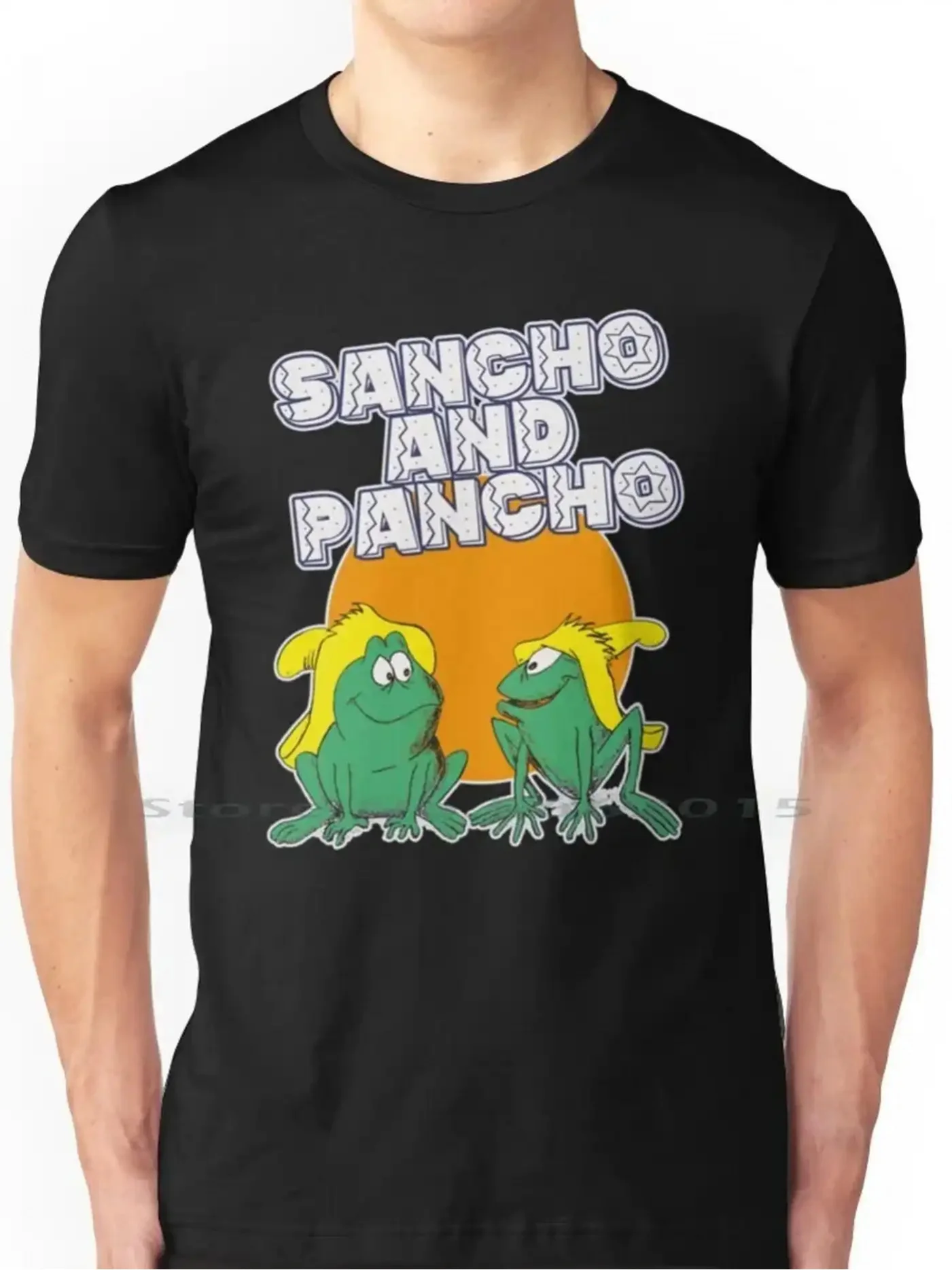 Camiseta de la serie animada Sancho y Pancho, camisetas de Sancho y Pancho The Frog con humor divertido y cómico para hombre, para verano, para todas las estaciones