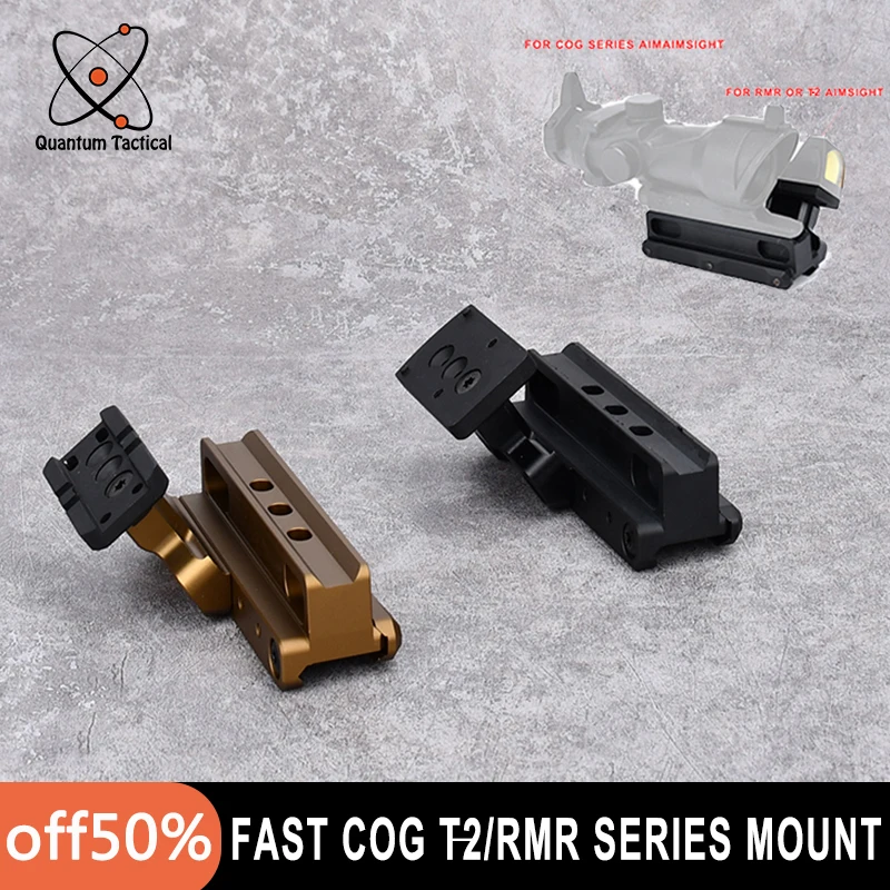 Airsoft Tactical FAST COG Series Mount RM Offset Optic Adapter T-2Red Dot Sight Base Set for TA31 TA11 ACOG VCOG Hunting Mounts