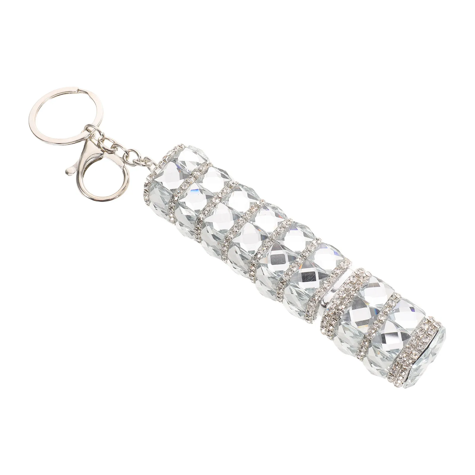 Rhinestone Perfume Bottle Keychain 10Ml Pink Travel-Sized Refillable Spray Atomizer Portable Fragrance Dispenser for Backpack