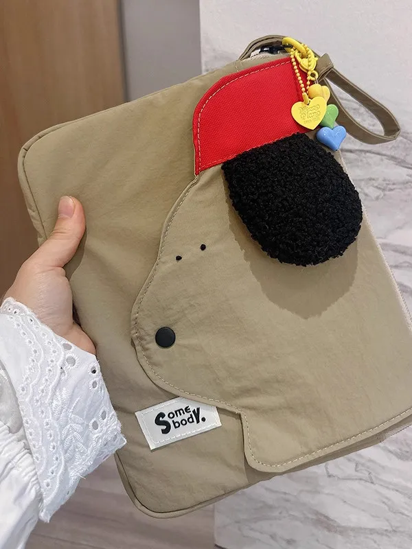 Cartoon Cute Curly Puppy Mobile Phone Bag 2026 Spring New Girl Style Wrist Bag Versatile Casual Tablet Case