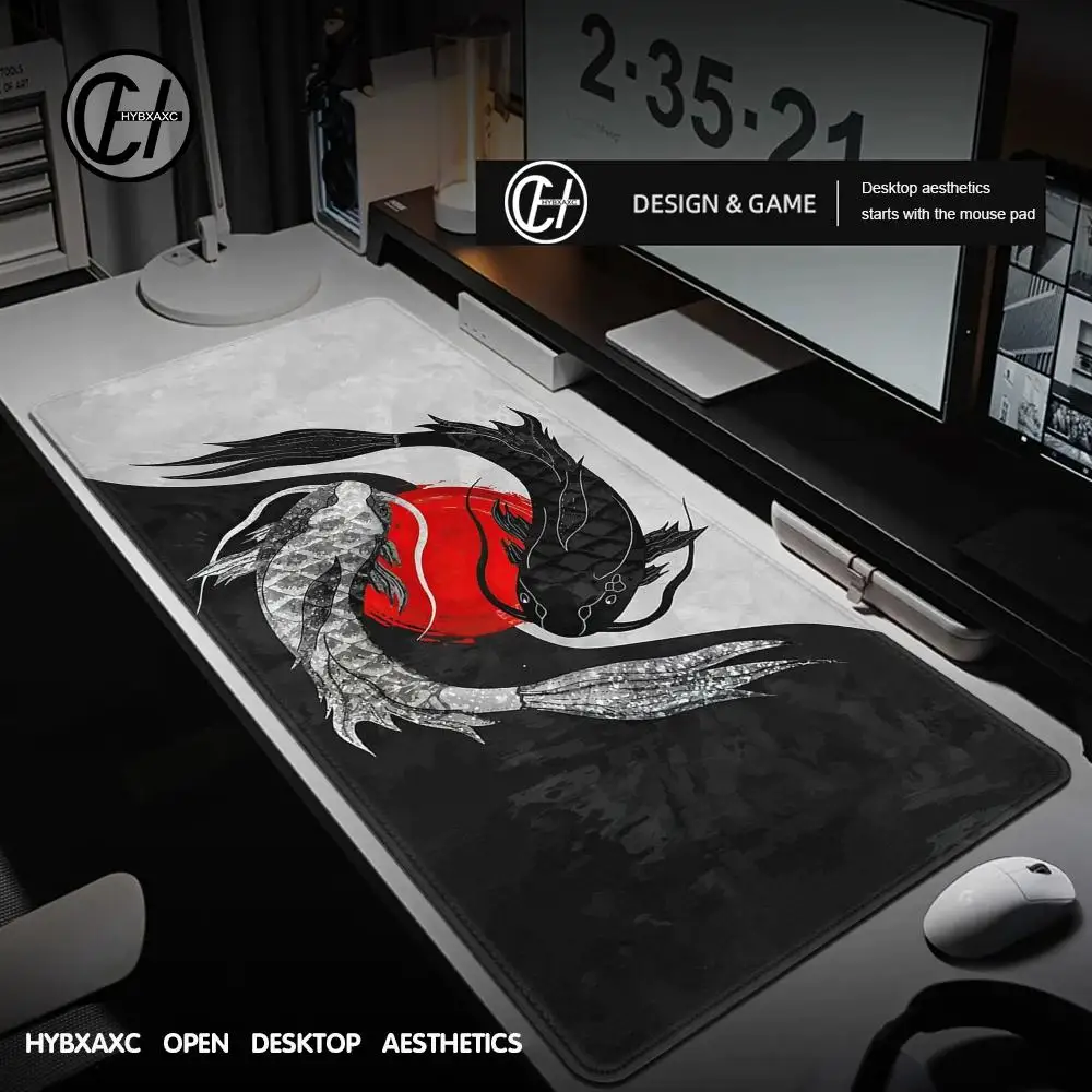 

Fish 120x60cm XXL Lock Edge Mousepad Large Gaming Desk Mat Keyboard Mats Mouse Mat Beast Desk Pad For Gift Mouse Pad