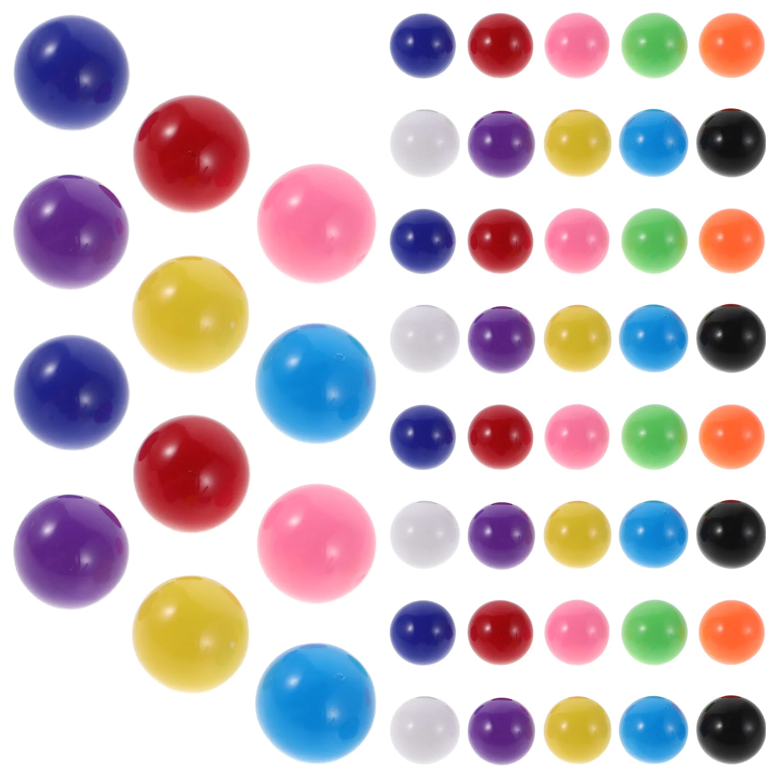 

200Pcs Math Teaching Tools Solid Colored Balls 12mm Durable Plastic for Math Learning Probability Games Small Colored Balls