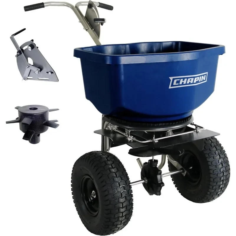 

Chapin International 82400B 100 LB Professional Salt Spreader, Blue
