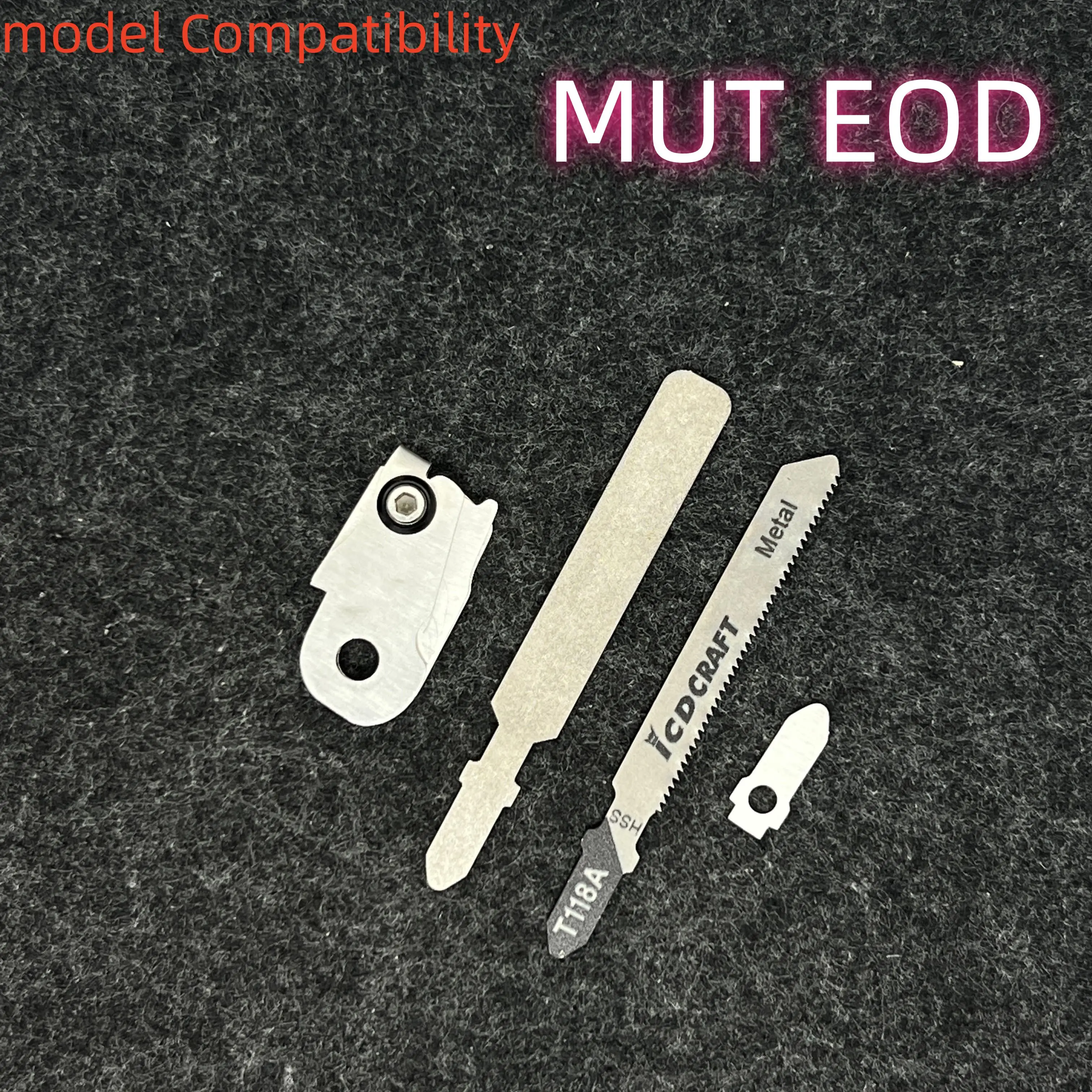 Metal/Wood Saw T-Shank Holder with Thumb Grip and 600 Mesh File For Leatherman MUT EOD MOD Part DIY Accessories view 2