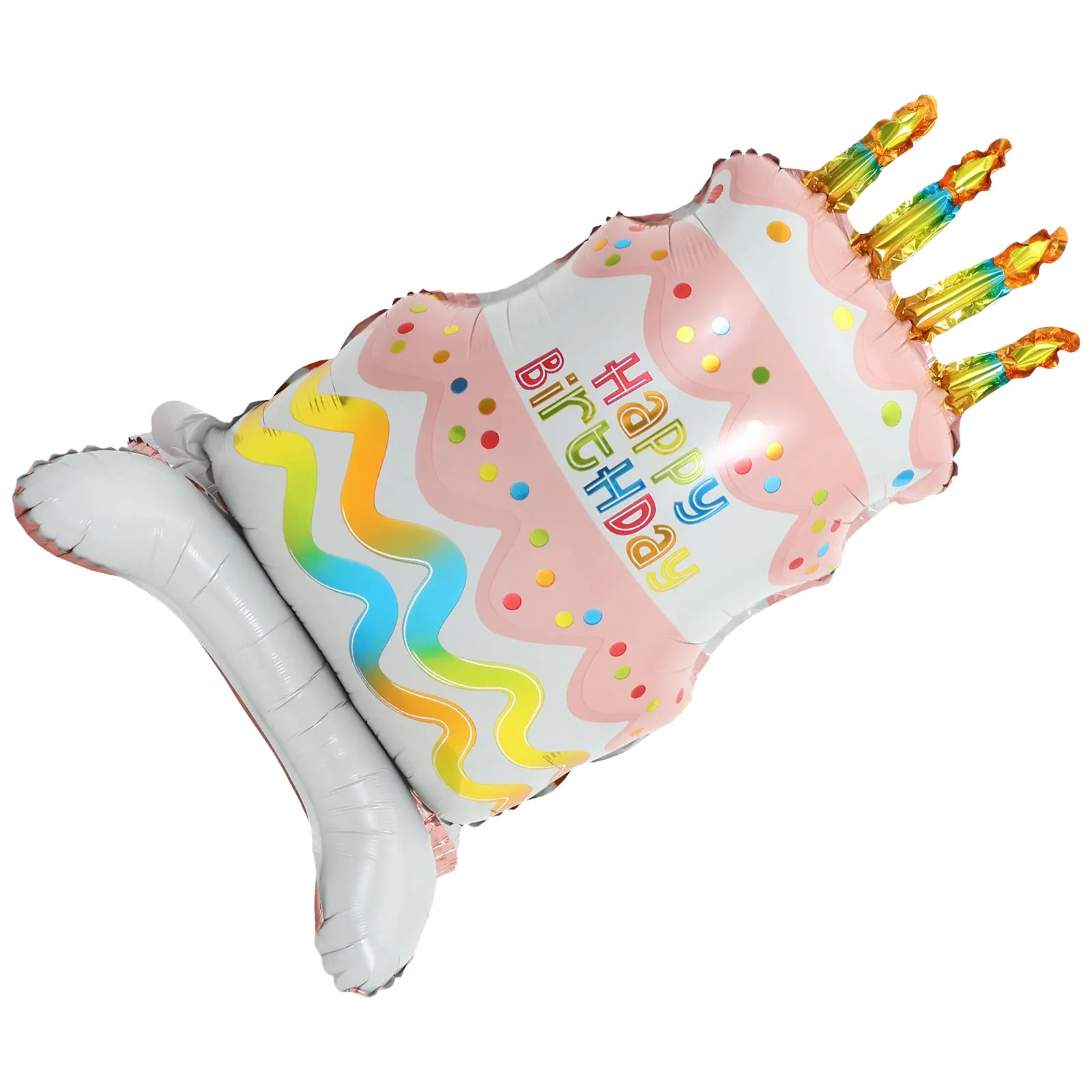 

Cake Aluminum Balloon Standing Base 4D Design Birthday Party Decorations Foil Balloons Layout Cake Shaped Balloons Scene