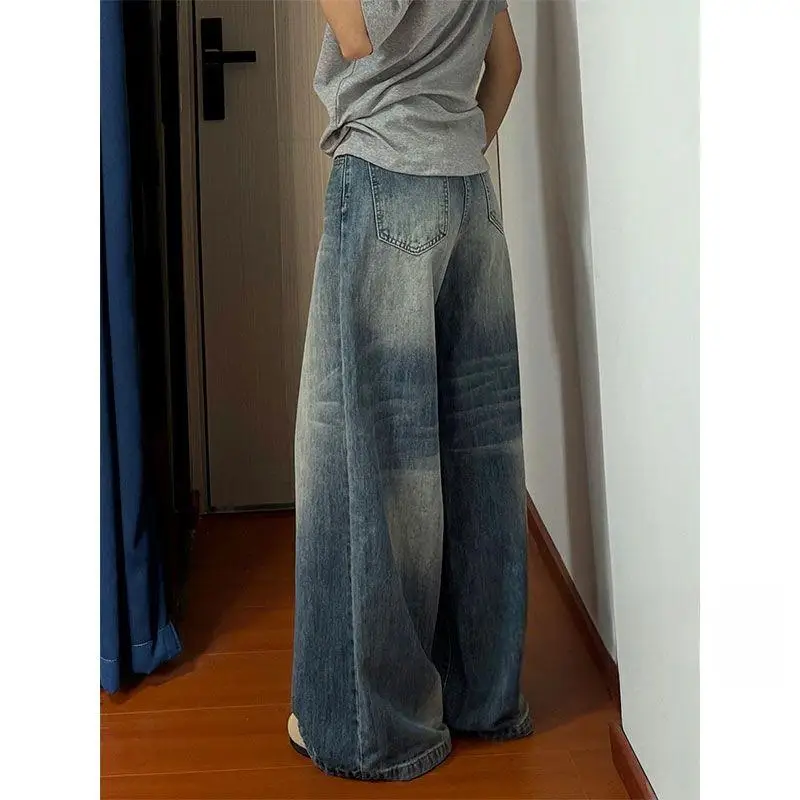 Calças de perna larga mulher primavera cetim brilhante queimado clube partywear moda faixas suaves plissado texturizado chique calças ol