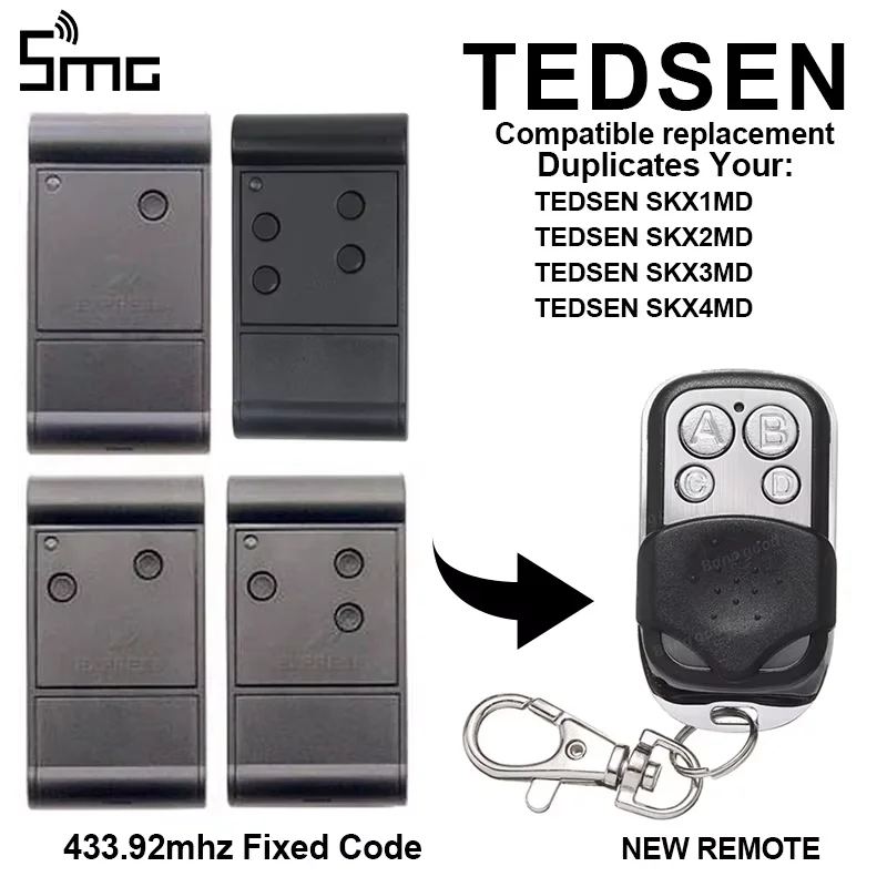 BERNER 433mhz Gate Remote Control For TEDSEN ELKA TELETASTER SKX1MD SKX2MD SKX3MD SKX4MD 433.92MHz garage command
