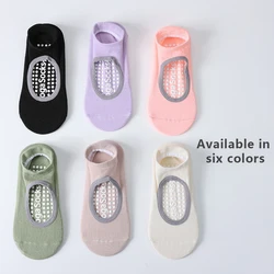 1 Pair Breathable Anti-friction Women Yoga Socks Silicone Non Slip Pilates Barre Breathable Sports Dance Socks Slippers Women