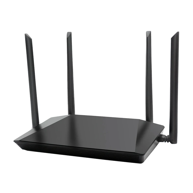 New 4G Wireless Router 4 Antenna WiFi Router CPE 300M 2.4GHZ with SIM Card Slot for Home Rental Room Dormitory(US Plug)