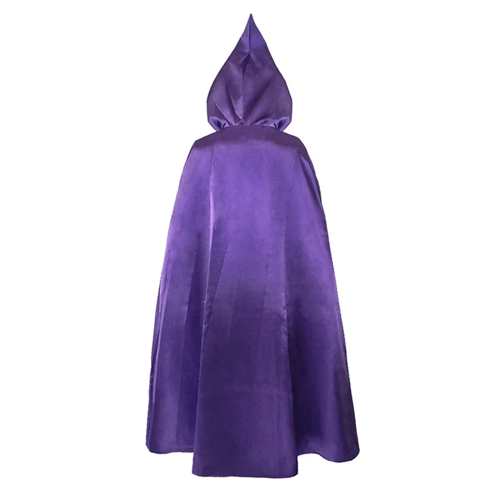 Teen Titans Super Hero Raven Cosplay Costume Women Black Bodysuit Purple Hooded Cloak Jumpsuits Halloween Party Costume