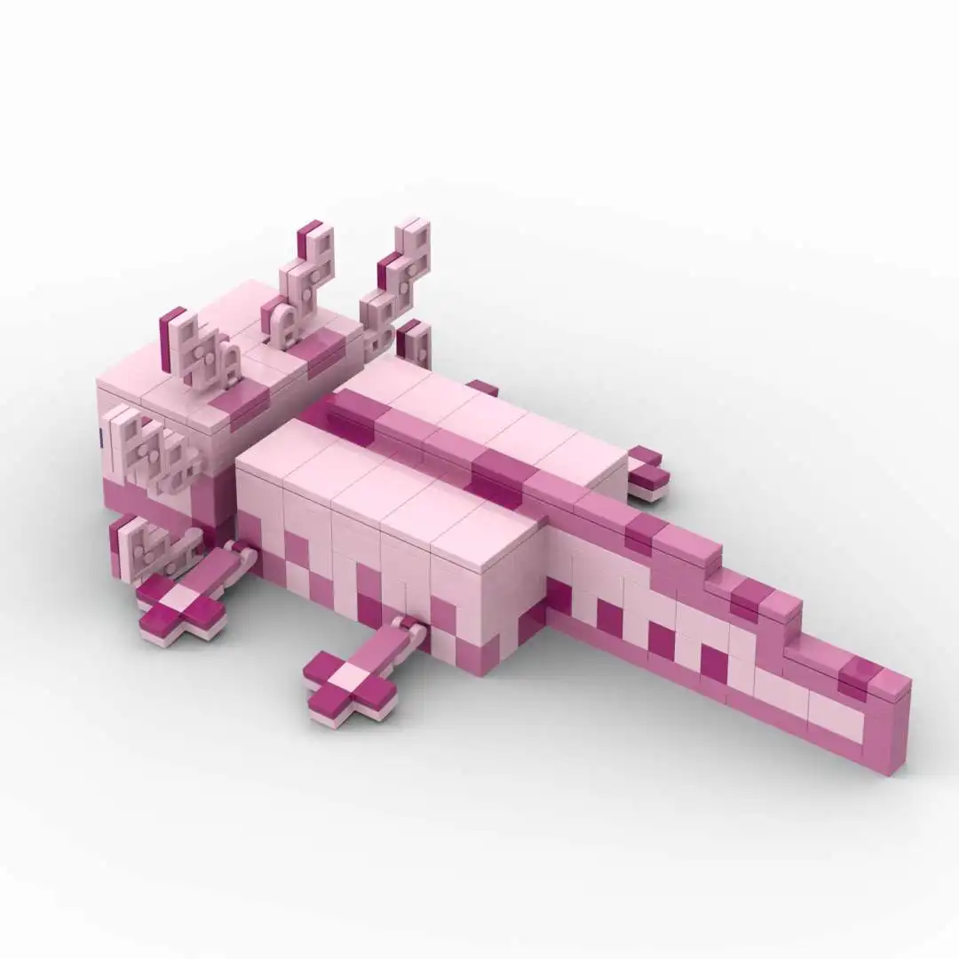 MOC Axolotl 340 Teile My World Game Tierserie Baustein-Set Biologisches Bild Kreatives Baustein-Spielzeug Geschenk – Detail 4