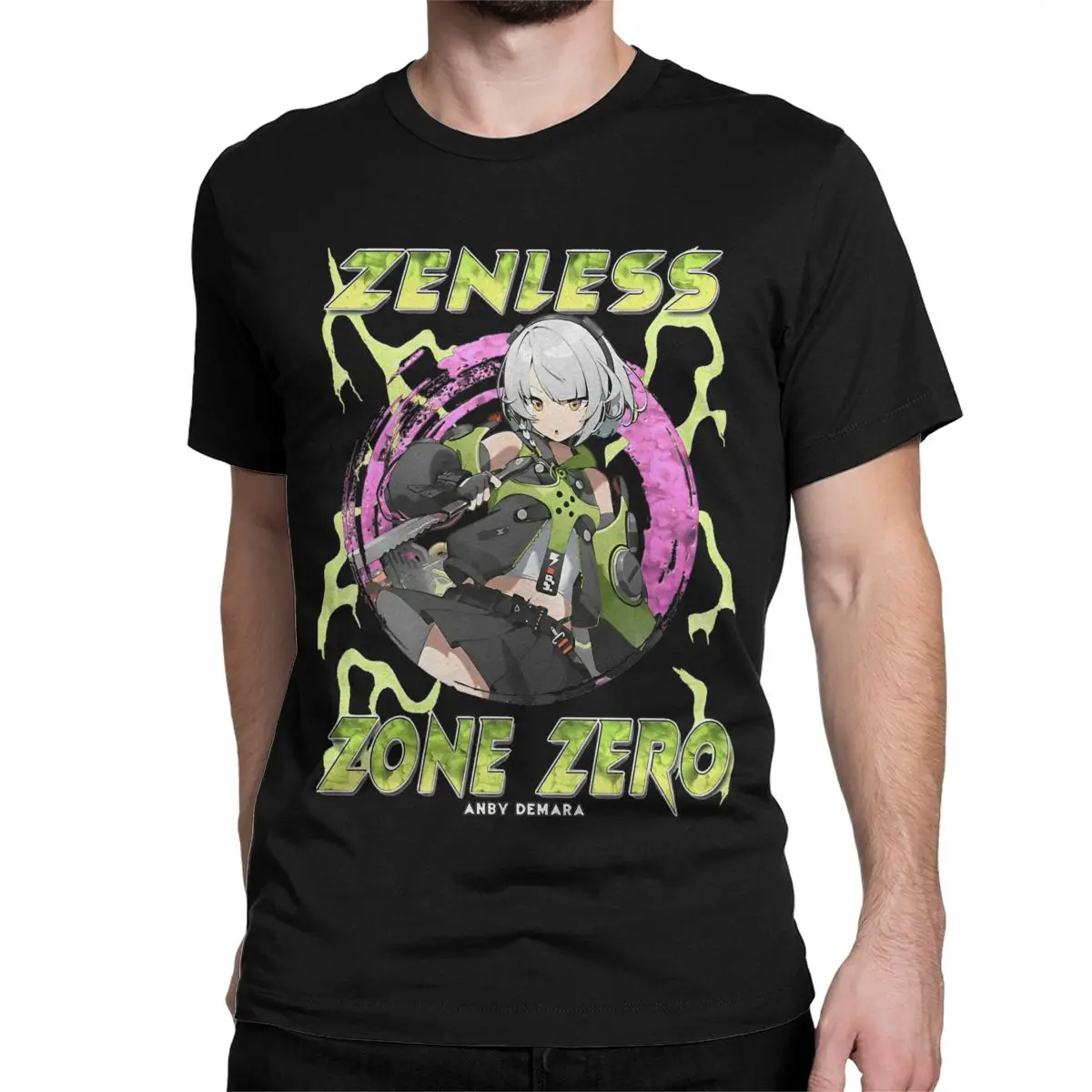 Men Women Zenless Zone Zero Anby Demara T Shirts 100% Cotton Tops Fashion Short Sleeve Crewneck Tee Shirt 4XL 5XL 6XL T-Shirts