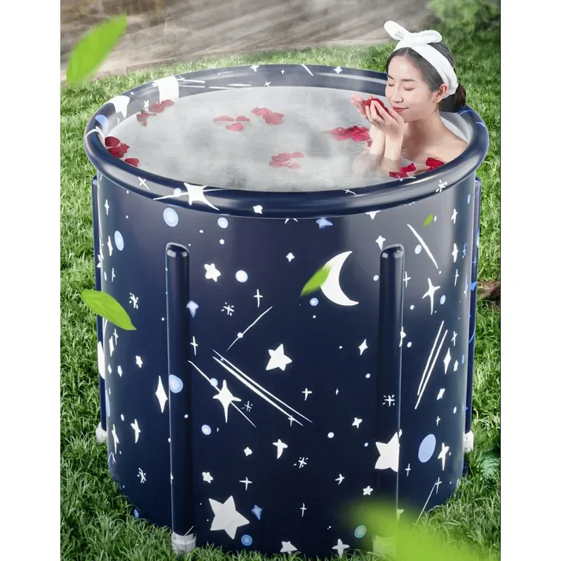 Folding Adult Portable Bathtub  Bath Bucket Large Capacity Bathroom Ice Bath Winter Shower Bathing Artifact Free Installation