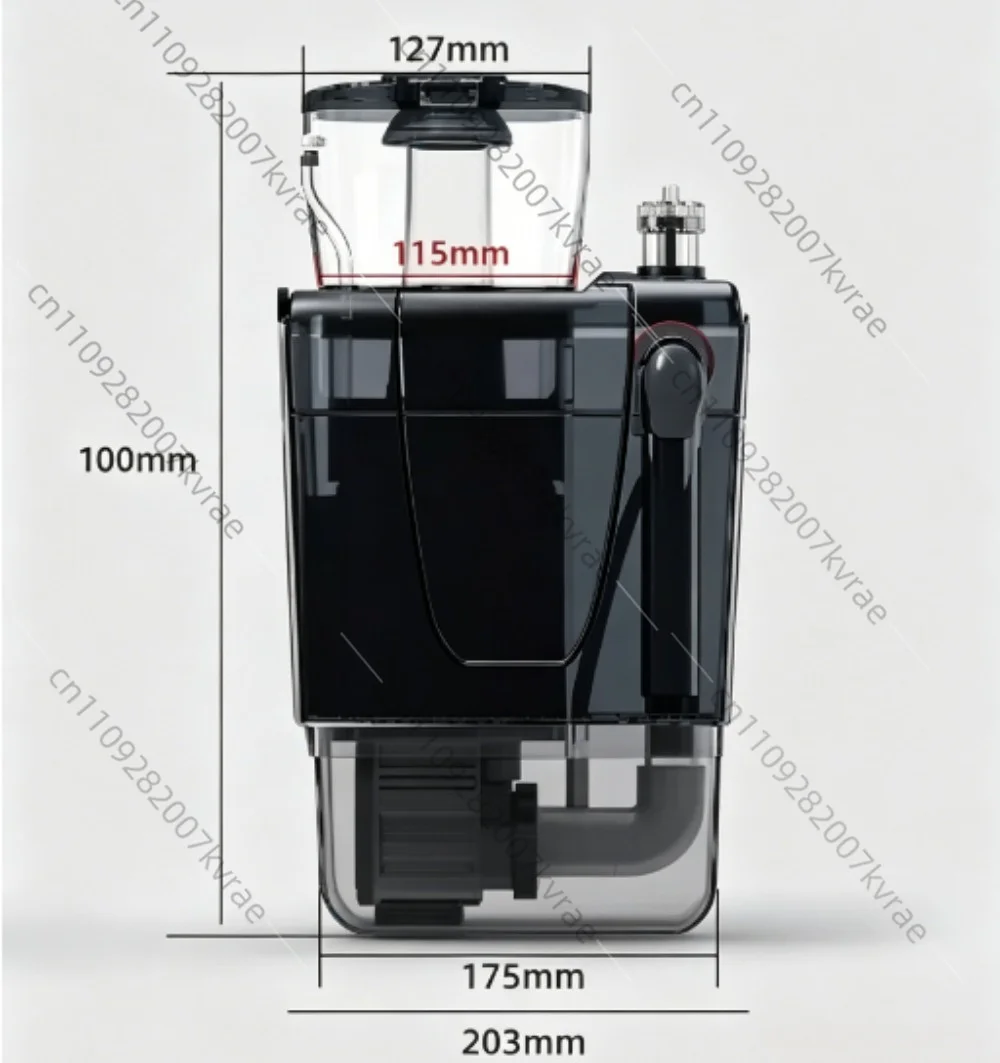 AC 220-240V External Protein Skimmer QQ1 QQ3 HOB Design Aquarium Separator for Saltwater 100L-300L Tank