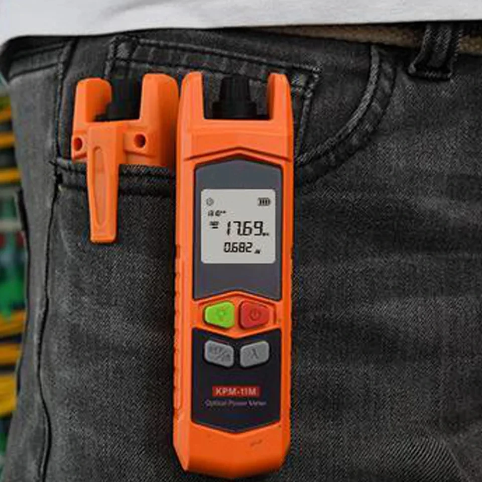 Komshine Power Meter Tester Attenuation Fiber Optical 2in1 Auto Switch KPM-11M-A-G Mobile Telecommunications -70dBm 6dBm