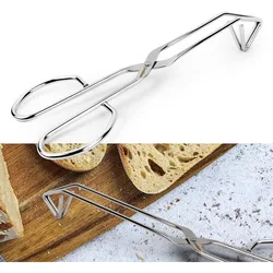 Kitchen Stainless Steel Triangle Tongs BBQ Tongs for Grilling Vegetables Fruits Food Multipurpose 9 Inch Kitchen Tools Clamps