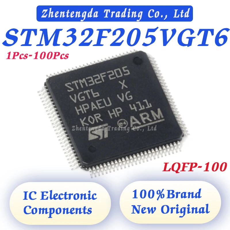 

1Pcs-100Pcs STM32F205VGT6 STM32F205VG STM32F205V STM32F205 STM32F 32F205VGT6 205VGT6 STM32 STM IC MCU Chip LQFP-100