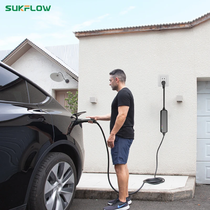 Sukflow Tesla 32A 7kw Caricabatteria per auto portatile Caricatore per veicoli elettrici New Energy per modelli Tesla 3 x y s Ricarica