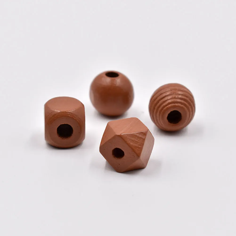 

1Set Colored Wooden Beads Smooth Surface Mini Hole Natural Wood Beads for DIY Jewelry Making Necklace Bracelet Craft Decorations