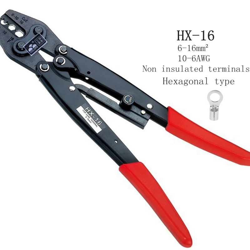 HS-16 HS-14 HS-8 HX-10 HX-16 Japanese Style Crimping Plier For Ratchet Non-insulated Terminal Crimping Tools