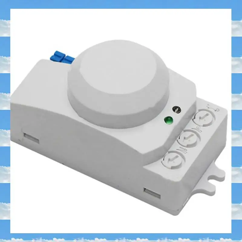 

A11I 5X 5.8Ghz System LED Microwave 360 Degree Motion Sensor Light Switch Body Motion Detector,White