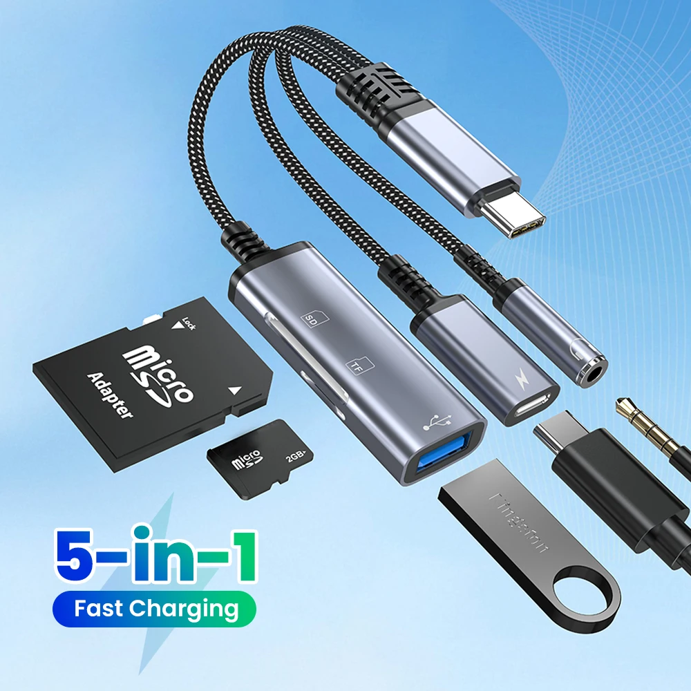 5 In 1 Usb C Otg Ad…