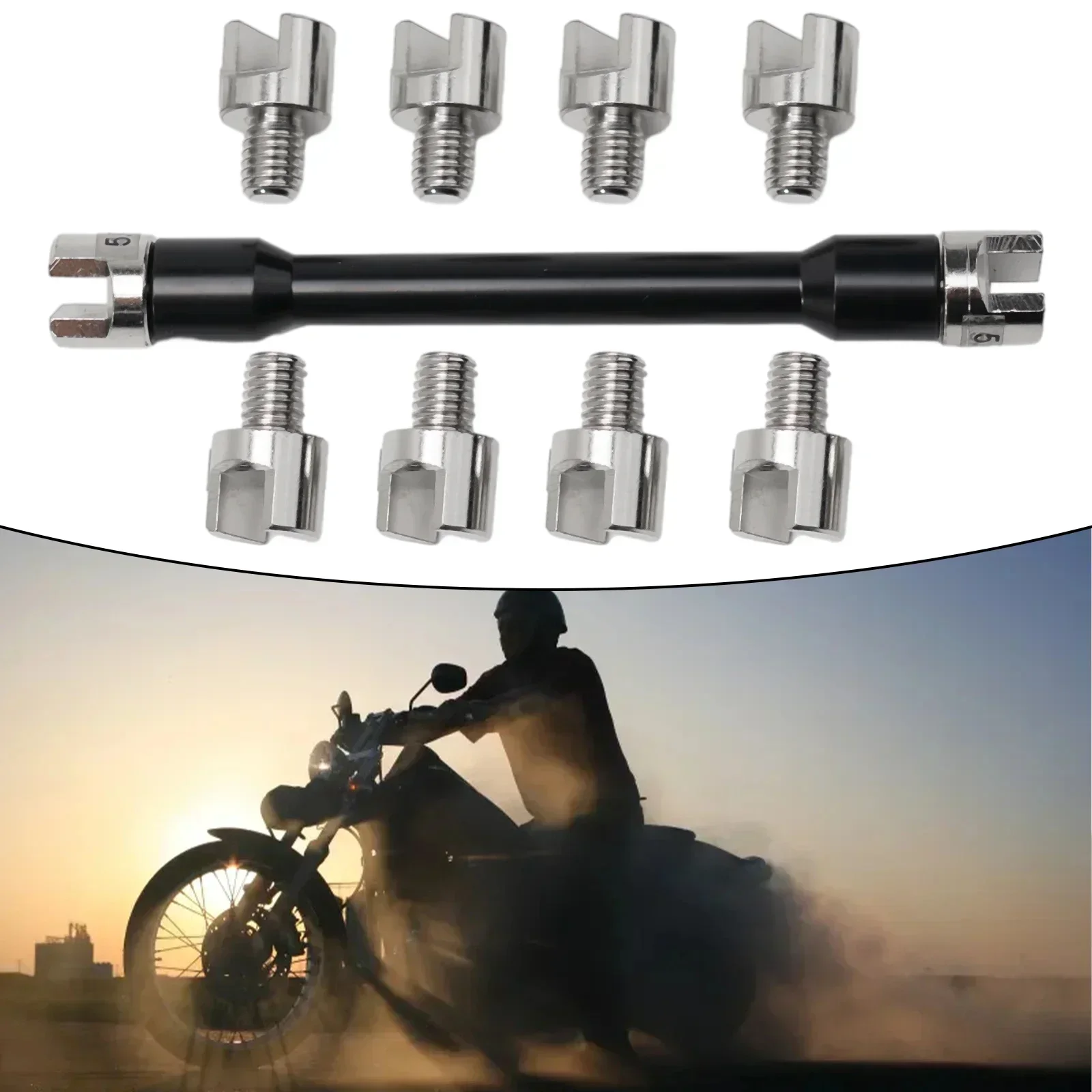 11pcs/set High Quality Spoke Spanner Wrench Motorcycle Dirt Bike Wheel Rim Tool Adjust Tire Steel Wire And Spoke Tension