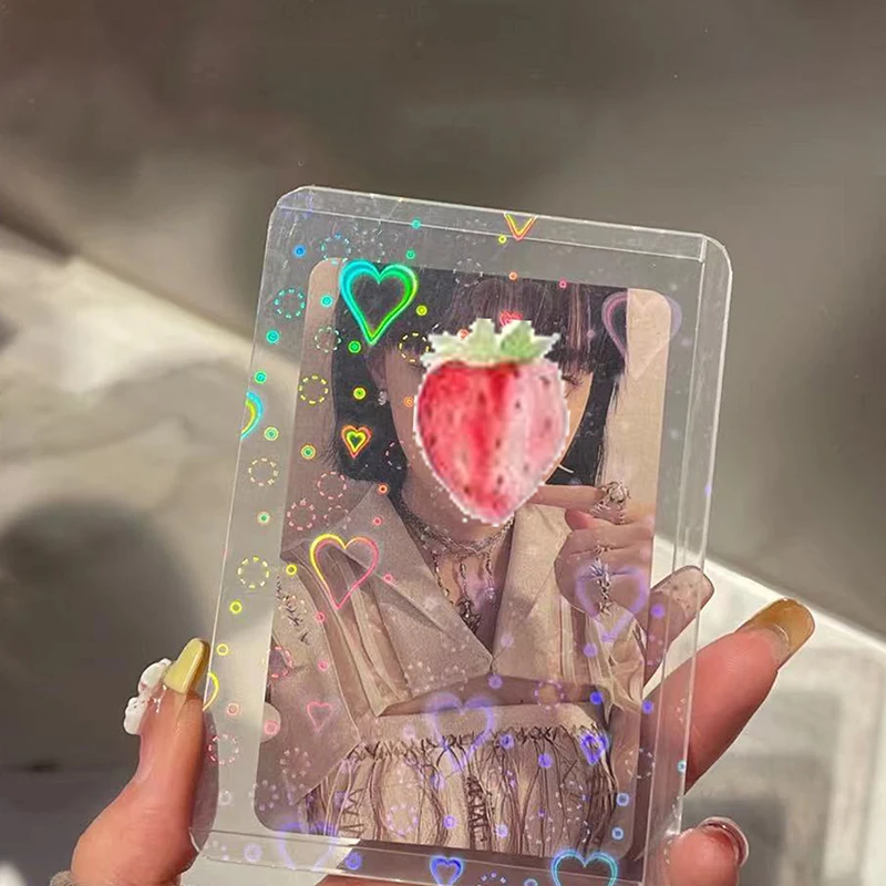 10pcs Kpop Photocard Toploader Photo stars and heart Card Sleeves Idol Photo Cards dustproof Protective Case