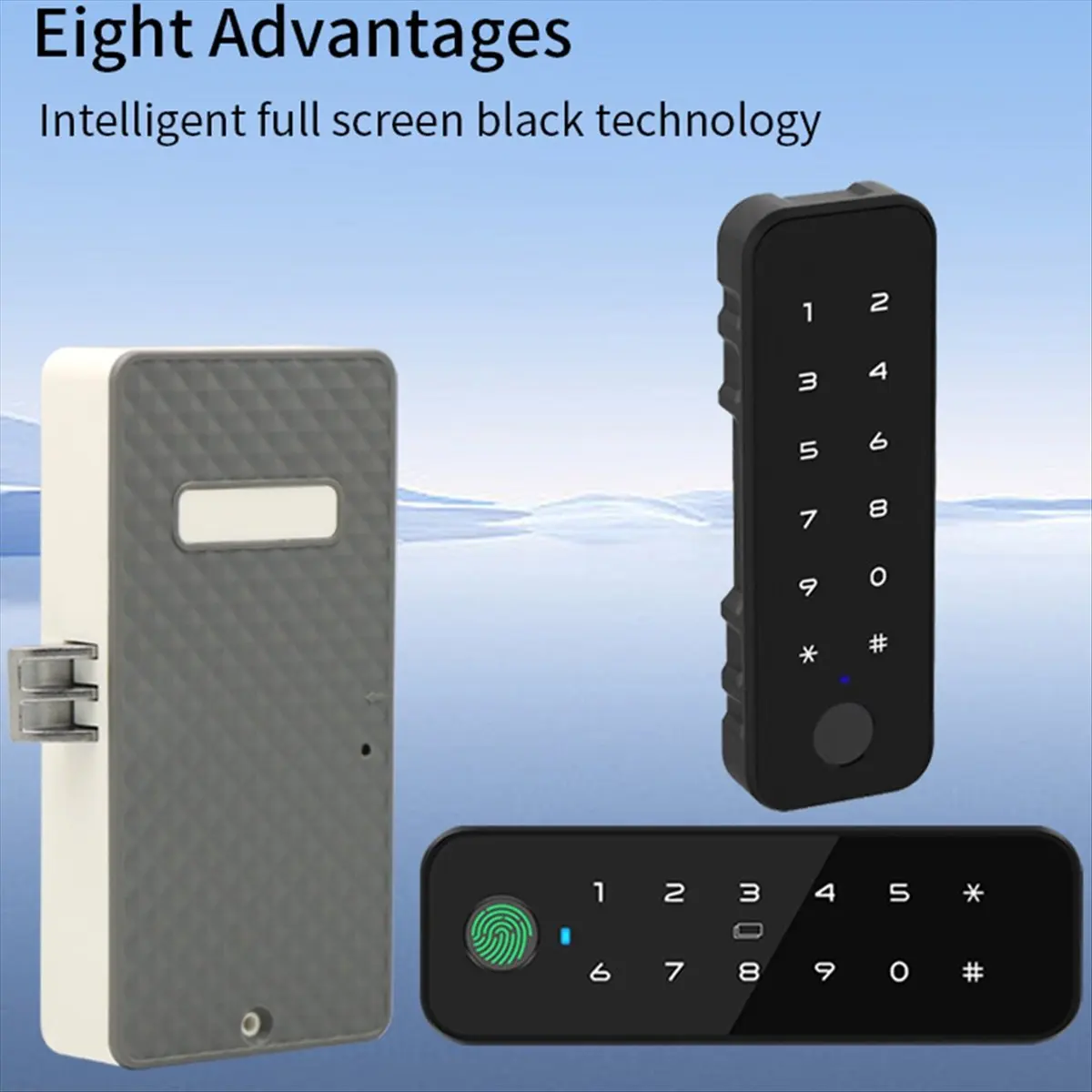 Tuya Bluetooth Smart Wood Cabinet Fingerprint Electronic Lock App Remote Control for Furniture Drawer Locker ES285 A