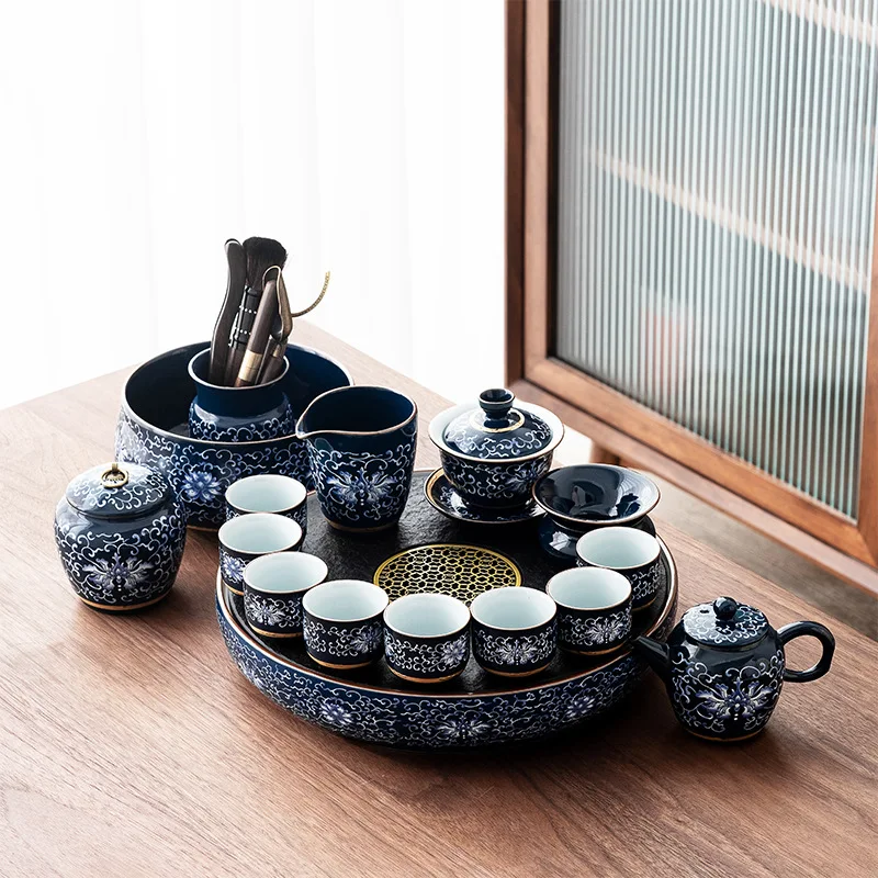 

Episode 2: Vine Grass Kung Fu Tea Set, Home Office Reception Set, Tea Pot, Wujinshi Tea Plate, Gift