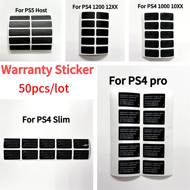 50Pcs PS4 PS5 Console Label Stickers Replacement
