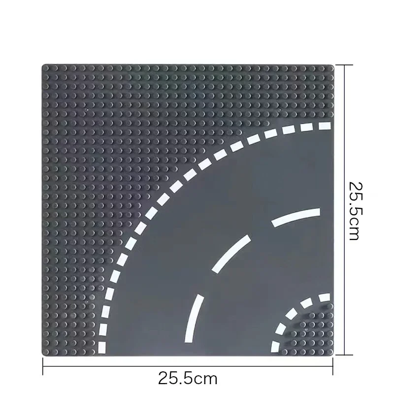32X32 Punkte Stile Klassische Baustein Grundplatte Stadtansicht Verkehr Straße Figuren Bau Spielzeug Ziegel Kunststoff Grundplatten – Detail 12