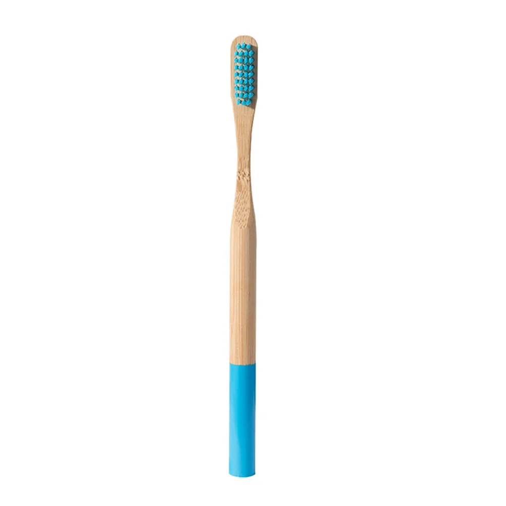 4Pcs Sustainable Bamboo Toothbrush Eco Toothbrush Adult Oral Hygiene Brush Long Handle Comfort Grip No Drying Needed Colorful
