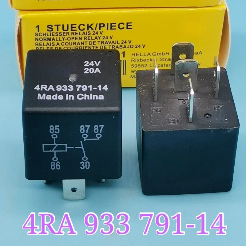 

（Brand New Original）1pcs/lot 100% original genuine relay:4RA 933 791-14 24V 20A 5pins Automotive relay