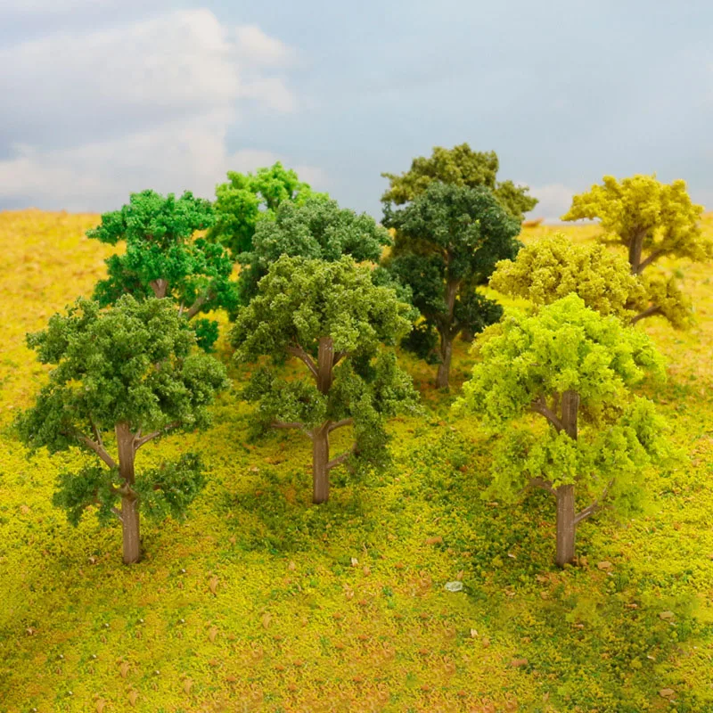 Height 5.5cm Tree Model Kits Miniature Garden/Sand Table/Train Railroad Micro Landscape Decoration Plants Materials 5Pcs/10Pcs