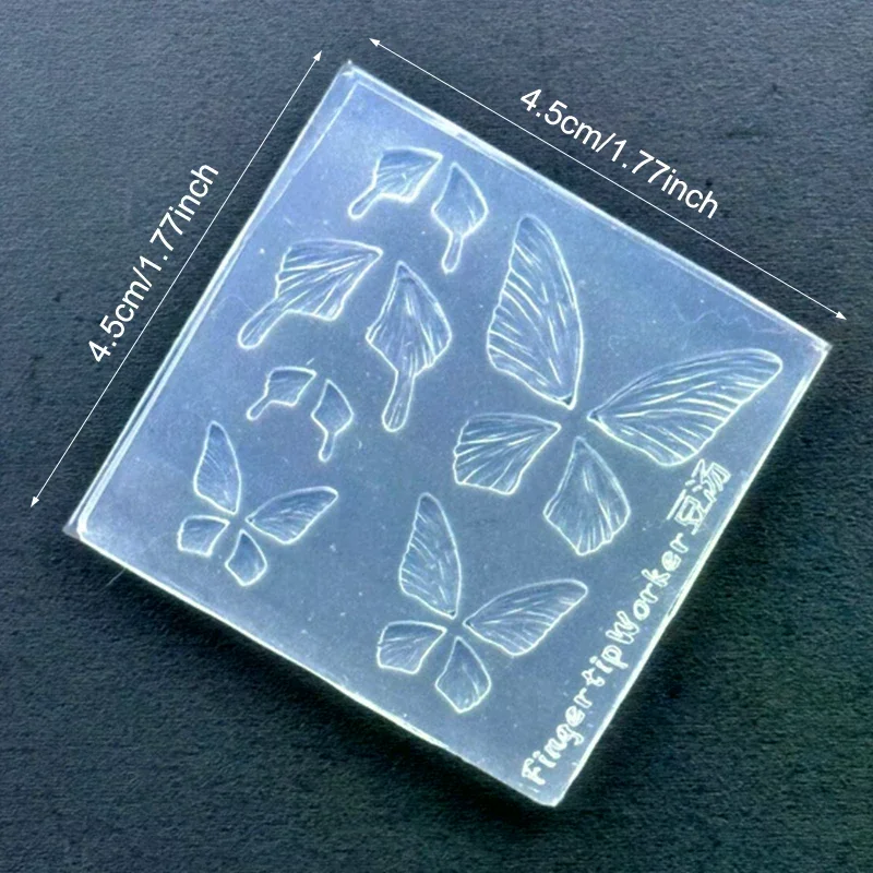 1Pcs 3D Silikon Nagel Form Schmetterling Form Stanzen Platte Nägel Schablonen DIY UV Gel Nagel Carving Form