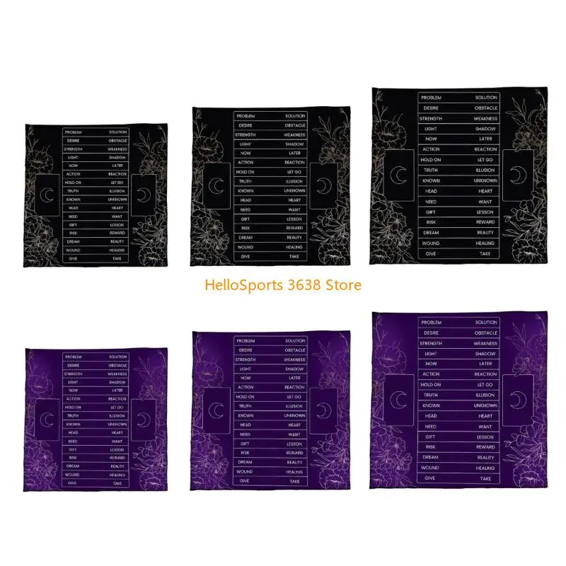 

A52f Элегантные бархаты скатерть портативные коврики с мистическими произведениями искусства для духовных медитаций и домашнего