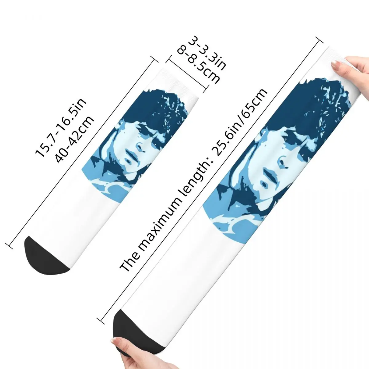 Funny Crazy Sock for Men Football God Hip Hop Vintage Diego Armando Maradona Argentina Happy Seamless Boys Crew compression Sock