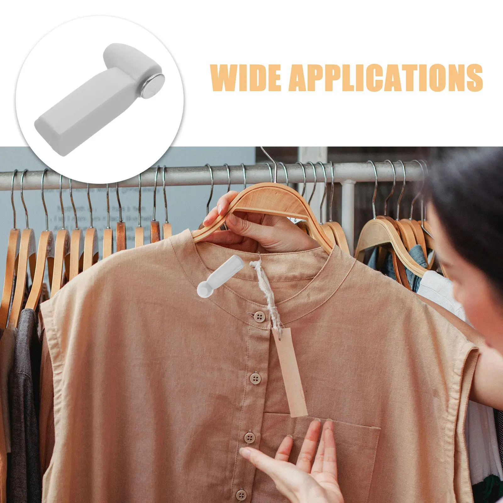 40 Pcs Acoustic Magnetic Buckle Security Clothes Lock for Retail Equipment Clothing Accessories Reusable Alarm
