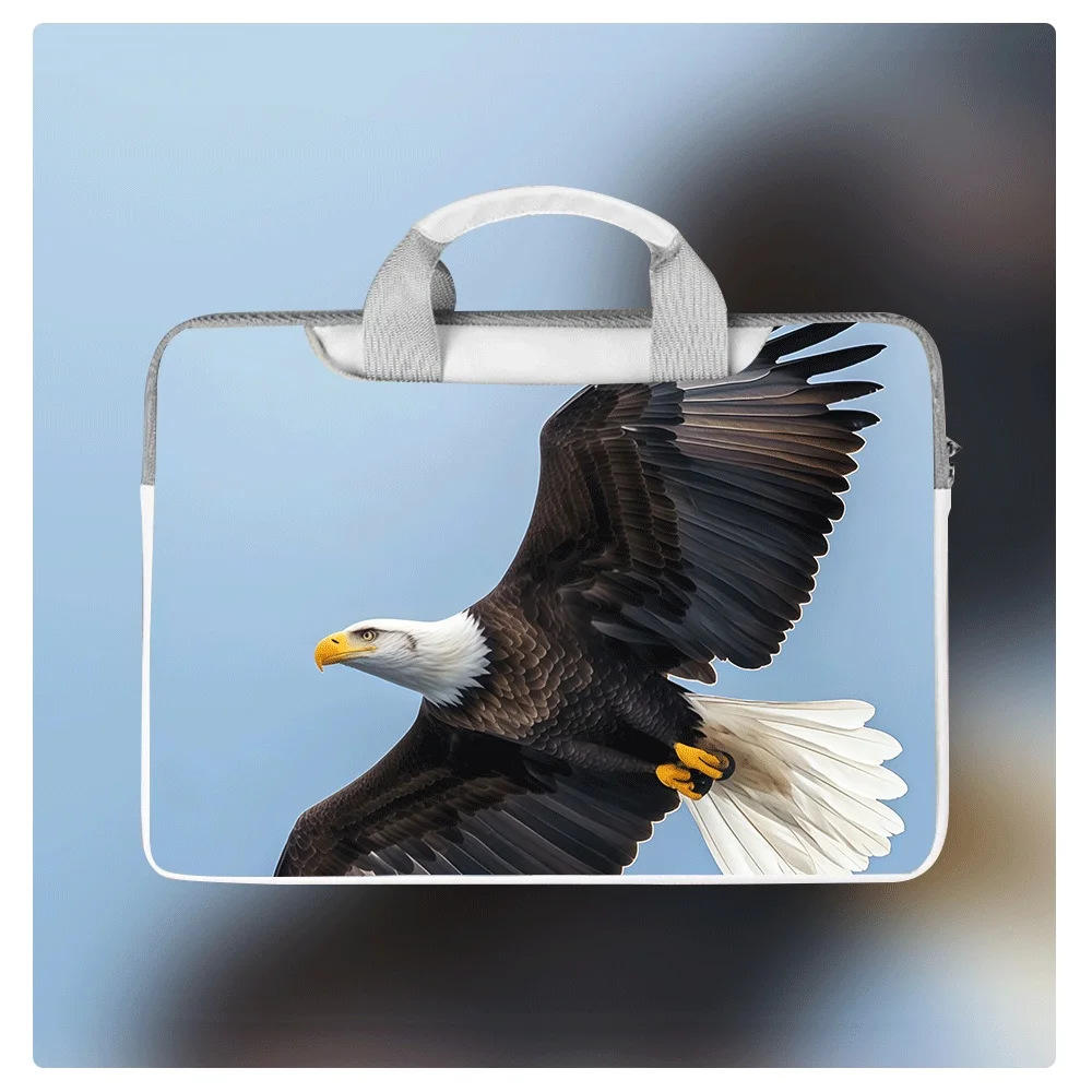 

Cute Eagle Crossbody Laptop Handbag 13 13.3 15 Inch Waterproof Shockproof Soft Plush Inner for Notebook Tablet Protective Case