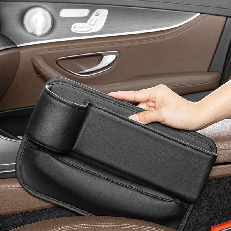 Remplisseur d'écart de siège de voiture multifonction, boîte de rangement d'évaluation, carte-clé avec tasse, support pour téléphone, nouvelle poche universelle, accessoires intérieurs