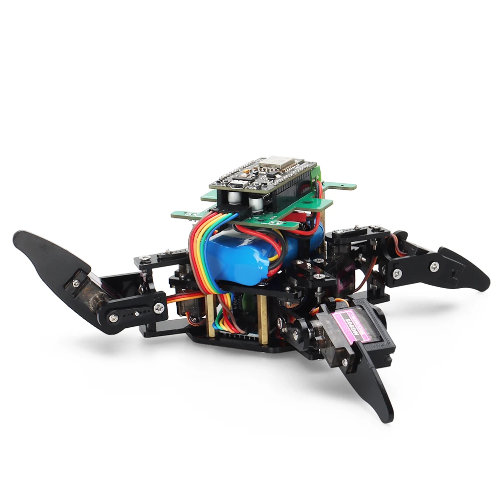 Tscinbuny Quadruped Robot Kit for Arduino, Programmable Robot Kit for App Remote Control, Educational Electronics Robotic Kit