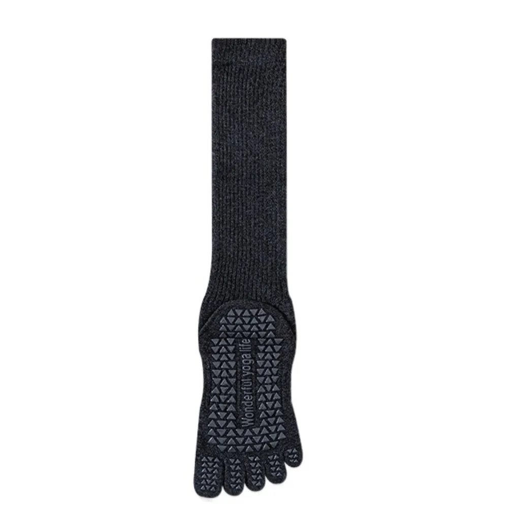 

Спортивные носки с пятью пальцами, силиконовые противоскользящие женские носки для йоги с отдельными пальцами, эластичные спортивные носки для пилатеса свободного размера