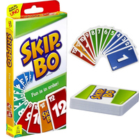 Mattel Games UNO:SKIP BO Card Game Multiplayer Card Game Family Party Games Toys Kids Toy