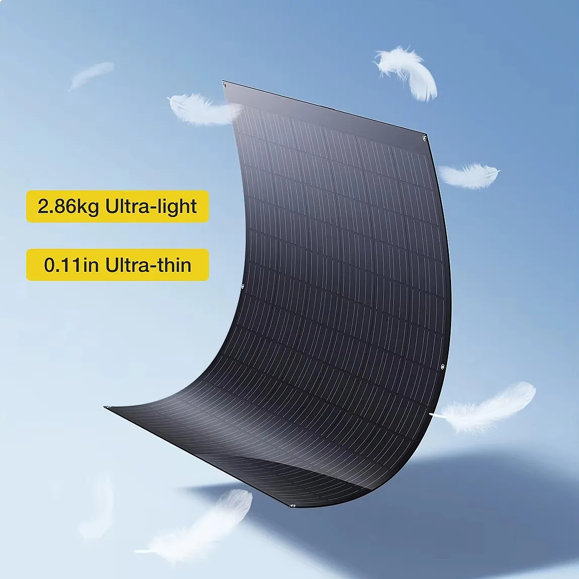 Pannello fotovoltaico portatile, ultraleggero e sottile, da 220 W, pannello solare flessibile da 220 watt, ideale per campeggio all’aperto, camper, balconi e sistemi di alimentazione domestica.