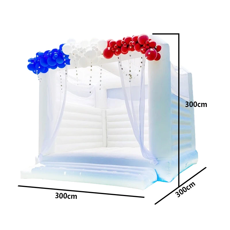 White Popular Inflatable Castle Suitable For Birthday Party Wedding With Slide Inflatable Bounce House