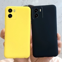 For Vivo Y15s Case Cute Candy Color Matte Cover Soft Silicone Phone Case For Vivo Y01 Y 01 Back Cover Vivo Y15a Y 15 s Bags Capa